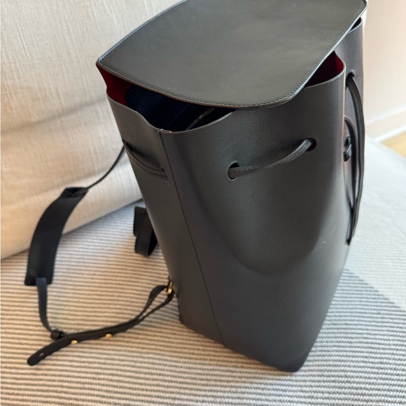 Mansur Gavriel Classic Backpack, Black / Red, regular size - Picture 6 of 13